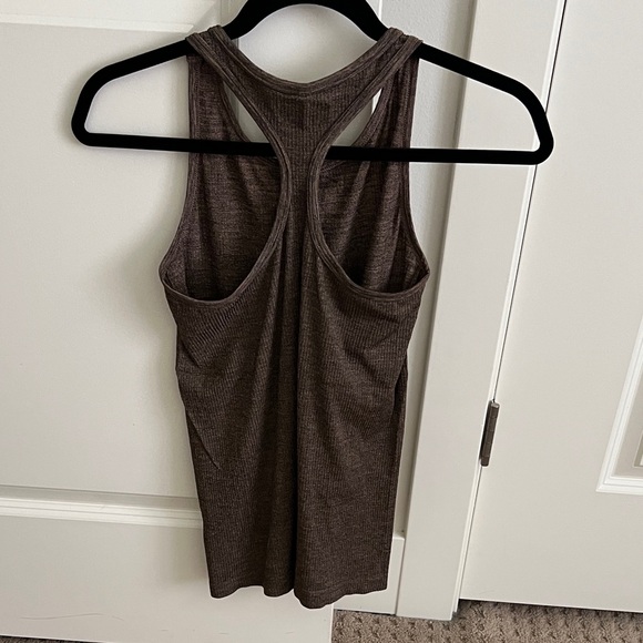Brown Ribbed Tank Top - Picture 4 of 5